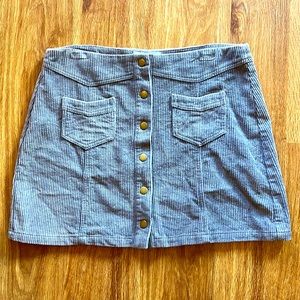 Gray with slight purple tint Corduroy miniskirt